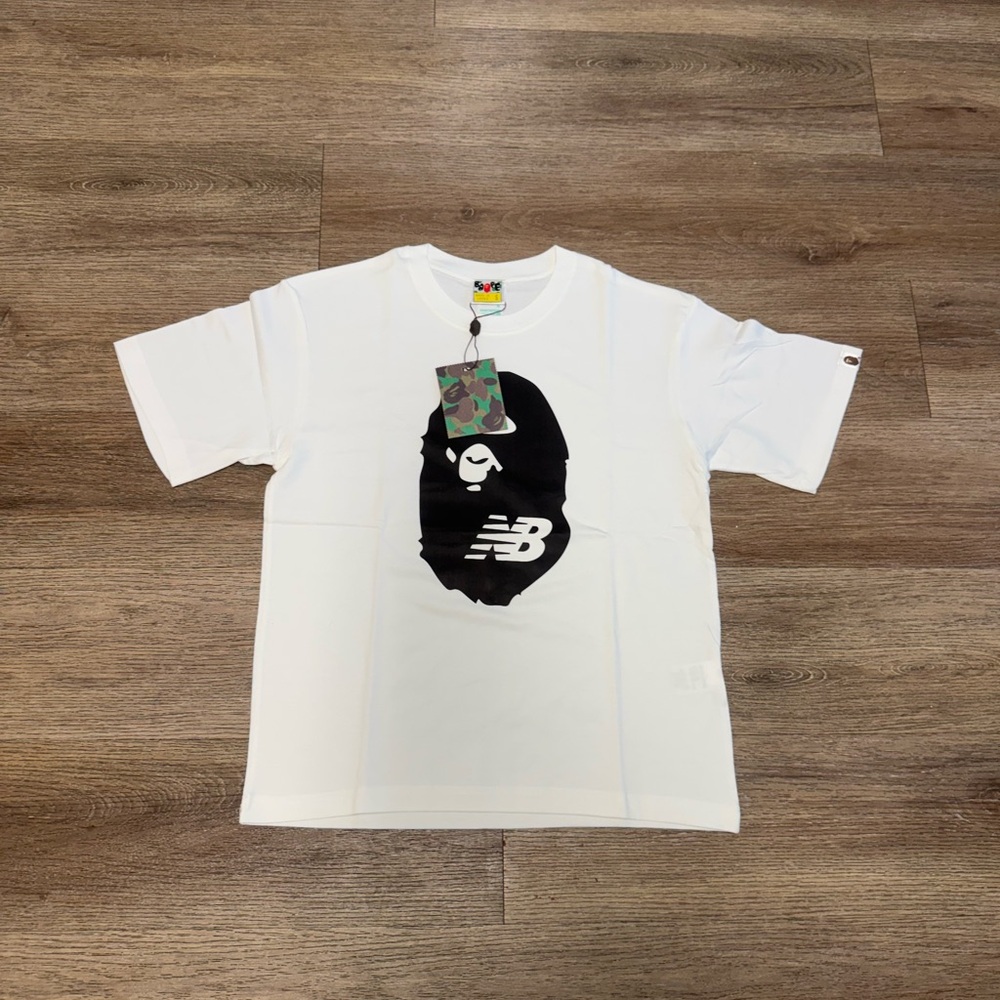 New Balance White and Black Graphic Tee